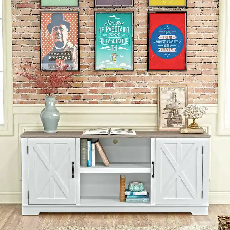 70" TV-Schrank für Farmhouse-Stil bis zu 75" TVs