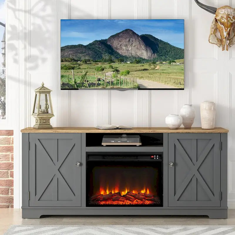 70" TV-Schrank für Farmhouse-Stil bis zu 75" TVs