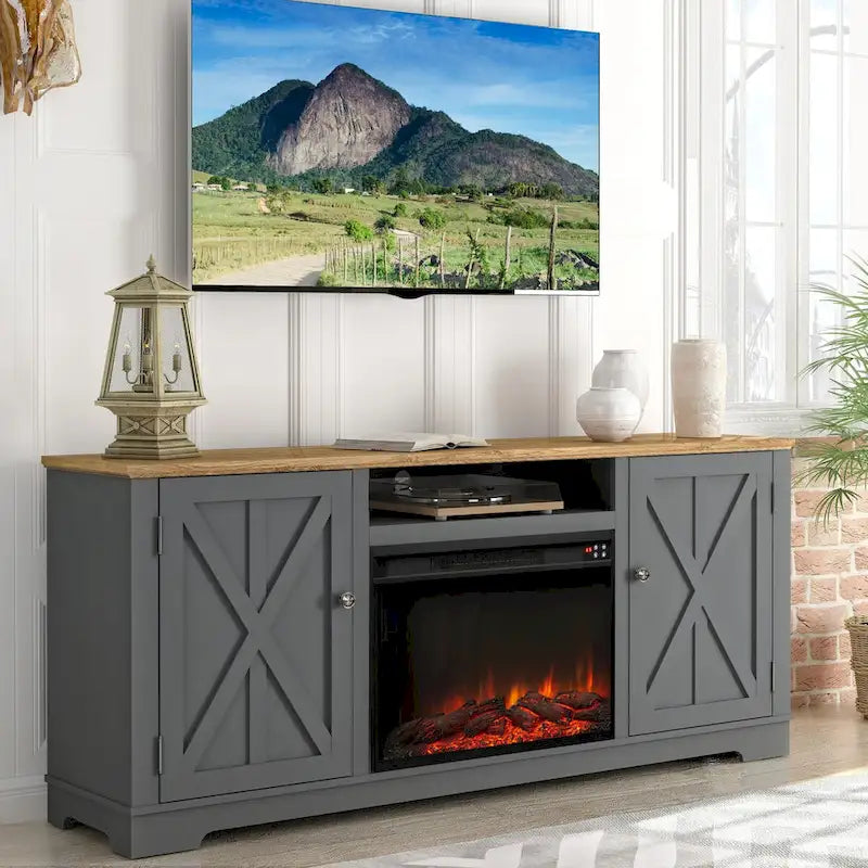 70" TV-Schrank für Farmhouse-Stil bis zu 75" TVs