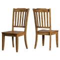 Esszimmerstühle aus Holz mit Lattenrückenlehne (2er-Set)