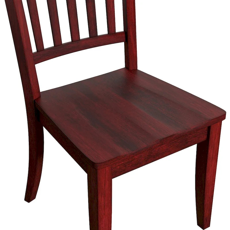 Esszimmerstühle aus Holz mit Lattenrückenlehne (2er-Set)