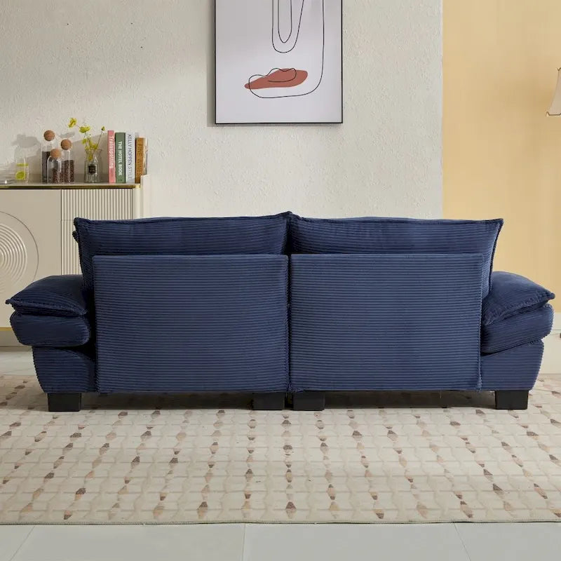 Sofa mit Cordbezug und tiefer Sitzfläche – 213 cm L x 81 cm B x 81 cm H