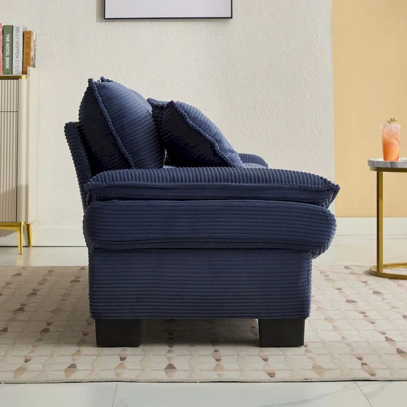 Sofa mit Cordbezug und tiefer Sitzfläche – 213 cm L x 81 cm B x 81 cm H