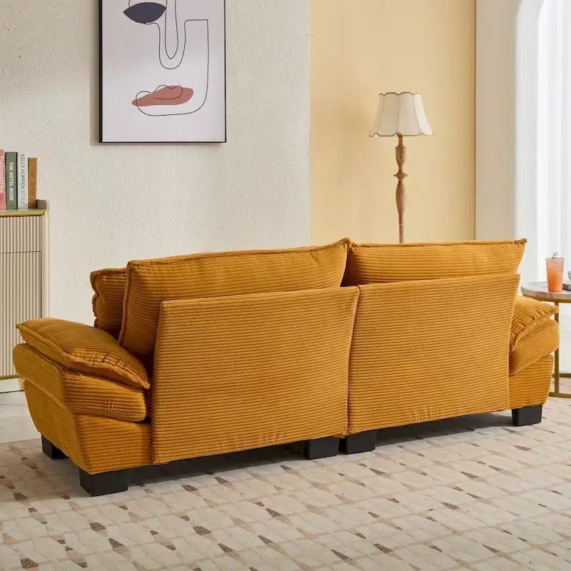 Sofa mit Cordbezug und tiefer Sitzfläche – 213 cm L x 81 cm B x 81 cm H