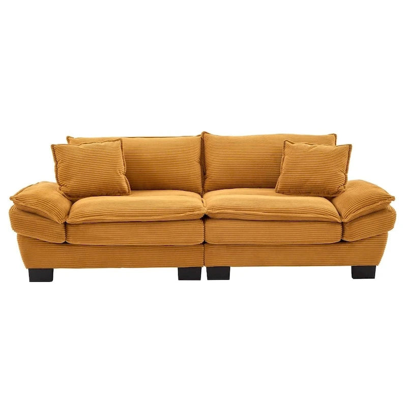 Sofa mit Cordbezug und tiefer Sitzfläche – 213 cm L x 81 cm B x 81 cm H