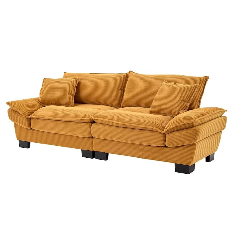 Sofa mit Cordbezug und tiefer Sitzfläche – 213 cm L x 81 cm B x 81 cm H