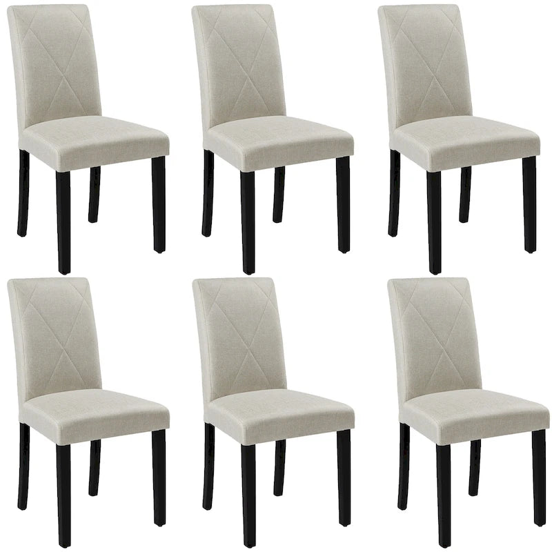 Gepolsterte Esszimmerstühle mit gepolsterter Sitzfläche und Rückenlehne (2er-/4er-/6er-Set)