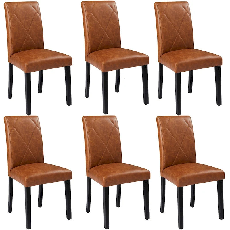 Gepolsterte Esszimmerstühle mit gepolsterter Sitzfläche und Rückenlehne (2er-/4er-/6er-Set)