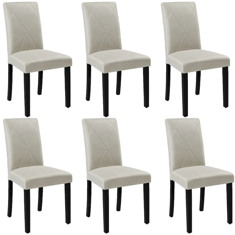 Gepolsterte Esszimmerstühle mit gepolsterter Sitzfläche und Rückenlehne (2er-/4er-/6er-Set)