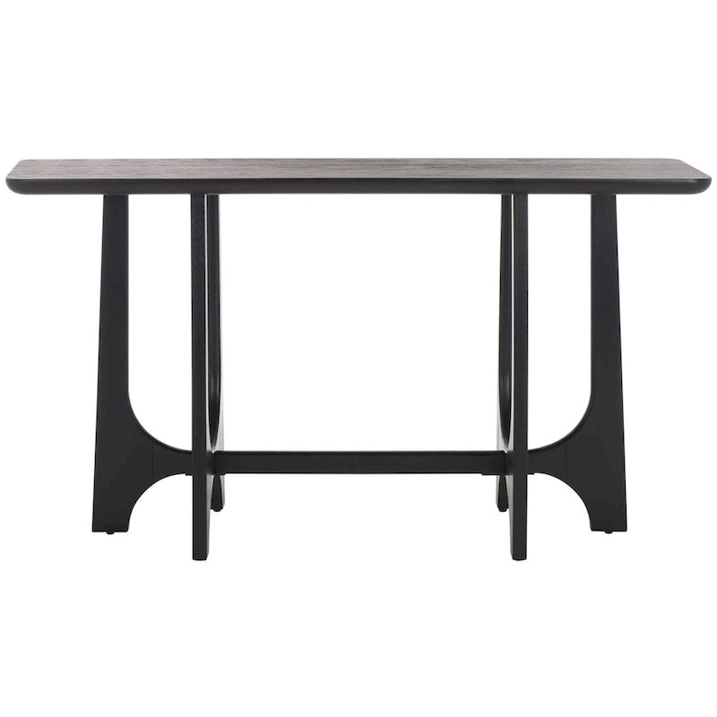 Konsole aus massivem Gummibaumholz mit Eichenfurnier – 54B x 18T x 30H