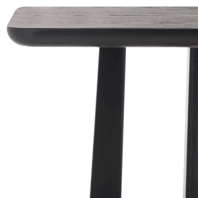 Konsole aus massivem Gummibaumholz mit Eichenfurnier – 54B x 18T x 30H